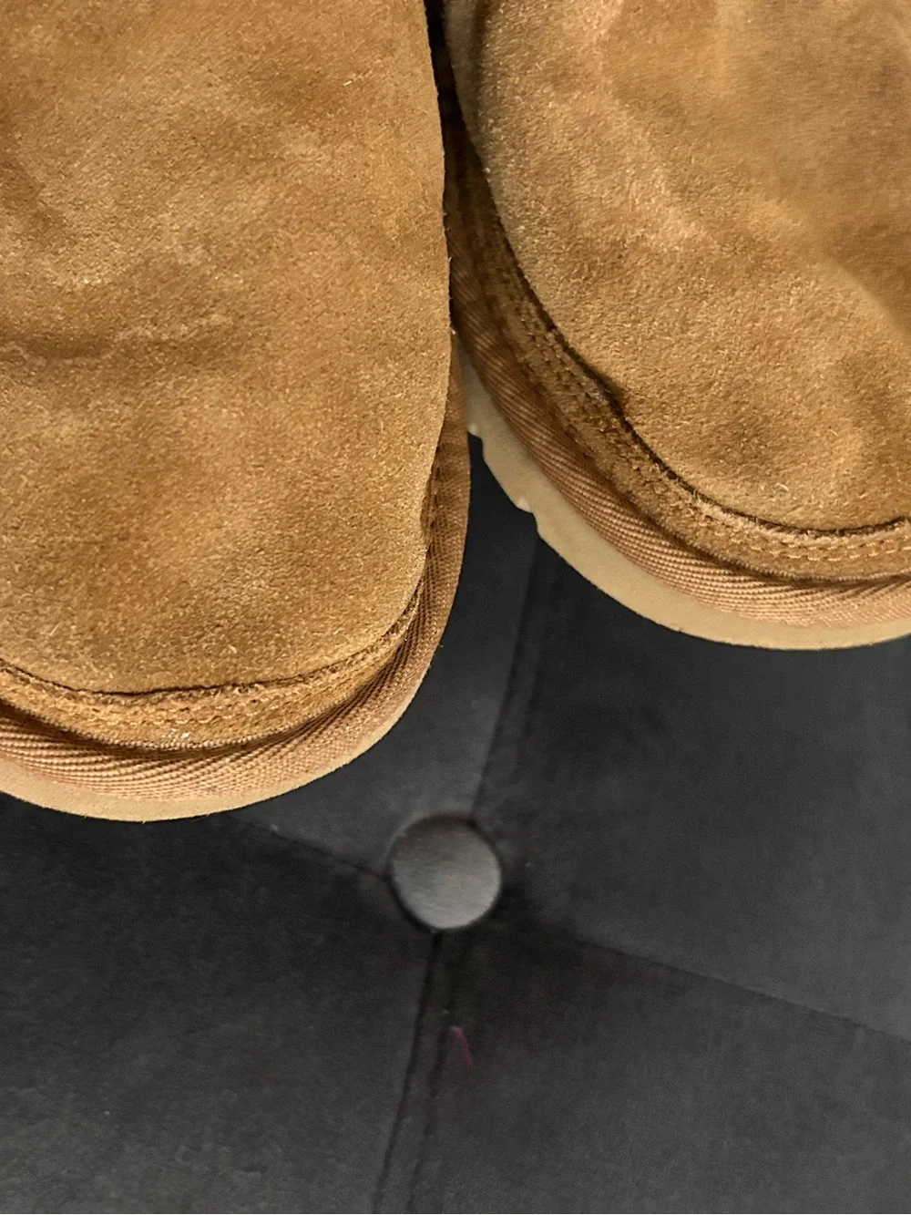 UGG Women's Neumel Chukka Chestnut Wool Suede Lace-Up Ankle Boots Sz 9